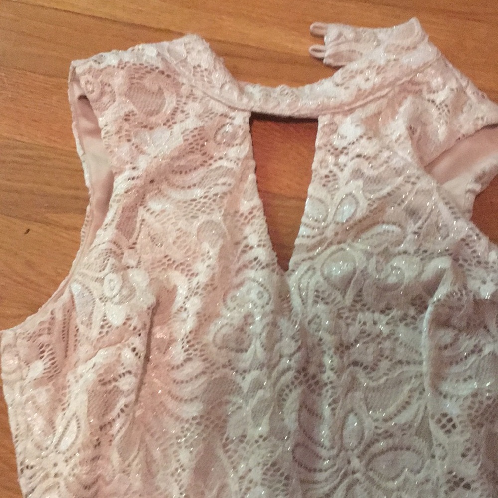 Tan Lace Dress - Picture 2 of 4